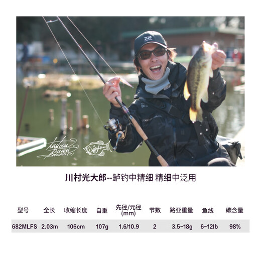 Daiwa Zilong Zillion CS Luya Stange Zwei 2-Abschnitt-Stangen Leicht Meerwasserbootboot Fischereifischereiungswettbewerb Carbon Angelrute 2,03 m -682mlfs gerade Griff Zwei-Abschnitt