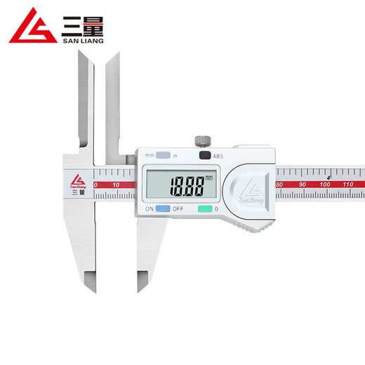 Three-quantity high-precision extended upper inner measuring claw digital display vernier caliper 150mm stainless steel long claw inner diameter caliper JD187 0-150mm (upper long claw)