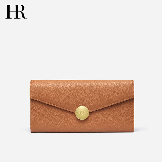 HR Helena women's bag wallet women's long genuine leather light luxury cowhide wallet fashion women's clutch gift box brown