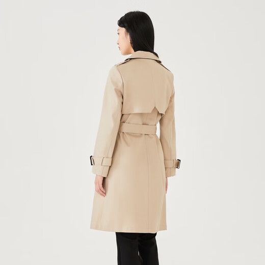 Veromoda Windbreaker Frühlings- und Sommer Taille Revers mittelgroße Farbe Britische Pendeljacke für Frauen 323121021 C13 Light Khaki - Chase Single Xs
