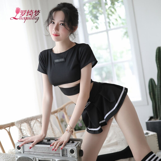 Luo Qimeng sexy lingerie female SM uniform temptation sexy hollow football baby jk uniform role play sexy thong with sexy stockings sexy uniform suit L1523