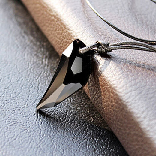 Junpo Wishing Stone Crystal Pendant for Boys and Girls Brothers and Couples Trendy Korean Version Simple Pendant Hanging Ornament Wolf Teeth SN6224 Wolf Teeth Sea Blue