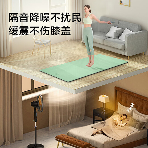 JD Yoga Mat TPE verdickte und breite Sportfitness jogging Männer und Frauen Anti-Rutsch-Bodenmatte 183*66 cm Matcha Grün