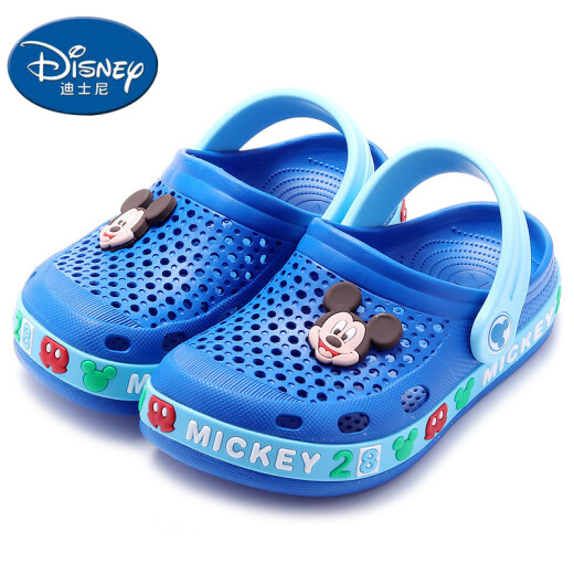 DISNEY Disney children's clogs for boys and girls, casual, comfortable and versatile beach garden sandals and slippers for children, navy blue 210 code 1038
