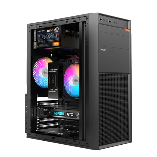 Huacheng Intel Core i5/i7/i9 level 16-core/4G independent display efficient office business gaming desktop computer host DIY assembly machine complete set single host configuration one office recommendation丨Core i5丨8G丨120G