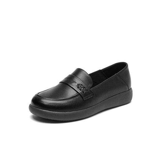 Rote Libelle Frauenschuhe 2025 Frühling Neues Soft-Fit-Ein-Pin-Gelegenheits-Frauen-Einzelschuhe Haus All-Match Mom's Schuhe WJB15810 Black 39