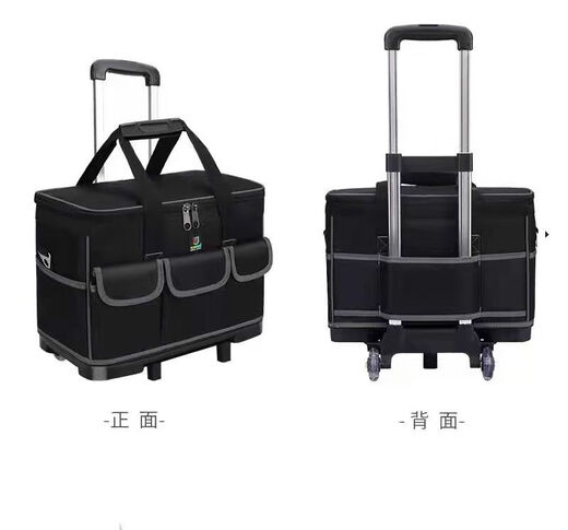 RSRDDY tool bag with wheels, strong and durable trolley bag, electrical hardware repair water, large capacity bag 03 pull 03 trolley bag six wheels 15 inches