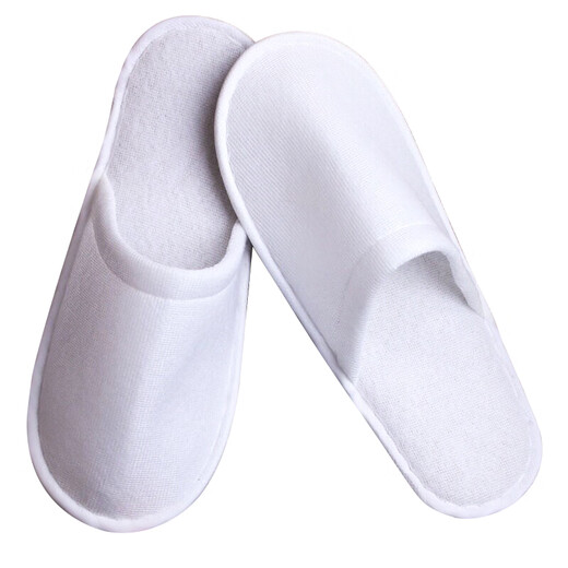 Jebis disposable slippers with toe caps, 20 pairs, men and women travel home hotel non-slip linen cotton slippers
