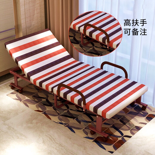 Oulaiteman installation-free reinforced folding sheet single bed multi-functional office sofa bed lunch break nap folding bed Navy 1.2x190cm