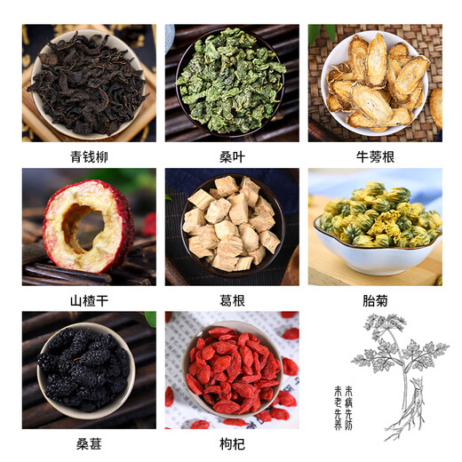 北京同仁堂原料青钱柳牛蒡根桑叶山楂葛根玉米须茶水中药材胎菊桑葚椹售枸杞 【1罐】桑叶