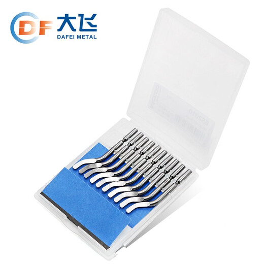 Dafei Edelstahl Deburring Scraper Manual Trimmer Trimmer Edge Trimmer Blatt Schaber Blade Debring Tool Burring Trimmer BD5010 [10 Teile des Dreiecks Scraper]