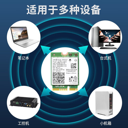 Gxlinkstar IntelAX201 WIFI6 Gigabit dual-band gaming notebook desktop wireless network card module CNVi protocol Bluetooth 5.2 super 9560AC 9462AC network card Desktop computer use E-Buy, please consult first 9560AC + external antenna set