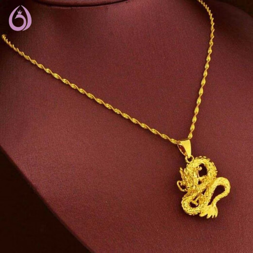 Feixiangge 999 gold necklace pendant for men and women bag 18k gold dragon head Pixiu pendant new gift Guanyin + necklace