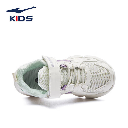 Hongxing Erke (ERKE) children's shoes, children's girls' regular jogging shoes, children's sports shoes 64122120096 Oak bud white/angelo purple 33
