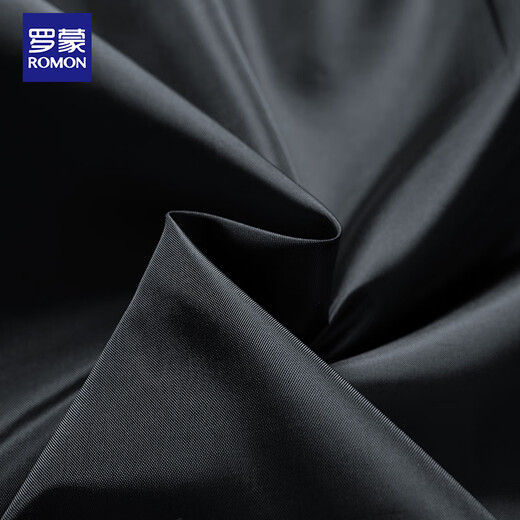 ROMON Jacket Men's Jacket Winter Trendy Youth Business Casual Top Hooded Men's MK55 Black Velvet 2XL