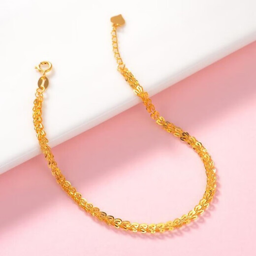 Tingbai old phoenix phoenix tail bracelet au750 color gold rose gold 18k gold bracelet female simple hand ornaments Valentine's Day gift phoenix