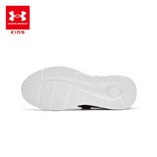 安德玛（Under Armour）【实付满699赠跑鞋】儿童运动鞋舒适百搭魔术贴撞色男女童休闲鞋 黑/红 39