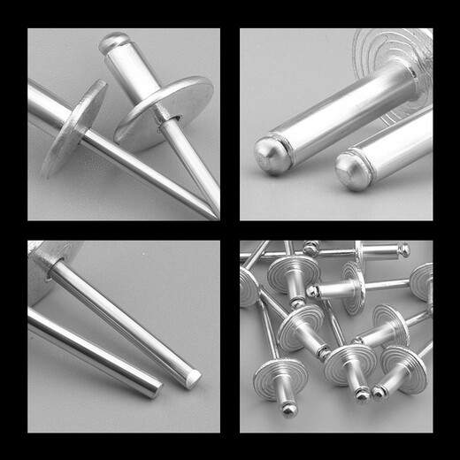 Baolian large hat rivets aluminum round head large hat brim rivets core blind rivets large flat head automotive rivets large head rivets large hat rivets 5*20 (50 pieces)