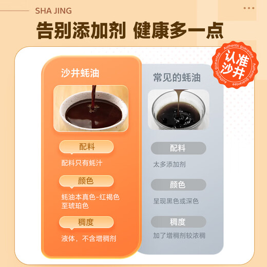 Sauce à huîtres Shajing 100% Sauce d'huîtres 0 Additives Sauce à huîtres Shenzhen Baoan Shajing Hoyster Sauce cadeau Boîte 260G * 4