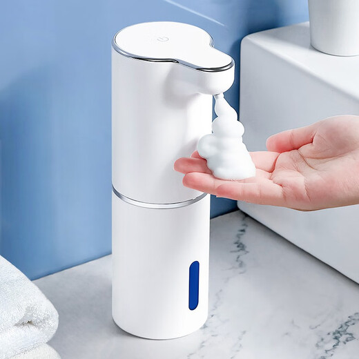 Automatic hand sanitizer machine, smart sensor, household wall-mounted soap dispenser, dishwashing liquid machine, electric foam mobile phone washer, Magic Orange, white - floor-standing model