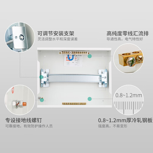 Yue Changsheng is suitable for Hongyan distribution box strong electric box air switch electric box box distribution cabinet circuit breaker circuit concealed wiring box 32 circuit double row strong electric box (box size