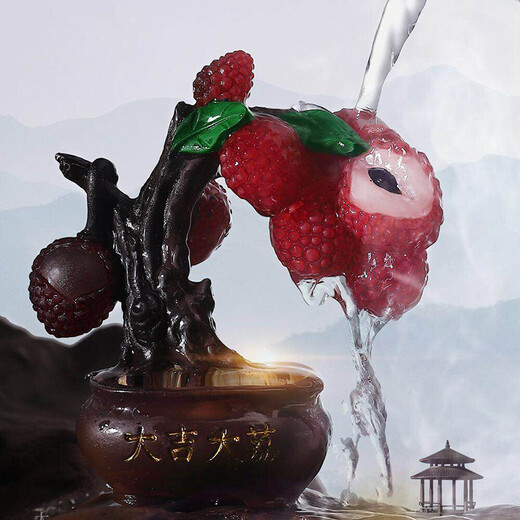 Porcelain brand tea tea set (cipaiming teaset) Porcelain brand tea lychee tea pet potted plant ornaments that change color when exposed to hot water, creative personalized tea ceremony tea set accessories <Daji Dali-potted plants> color-changing tea pet