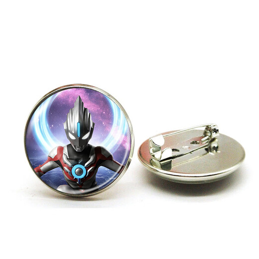 Nilan Fat Donglai's same style children's award small medal Ultraman badge brooch Tiga Cerotello Ultraman 13-24 combination 12-piece set