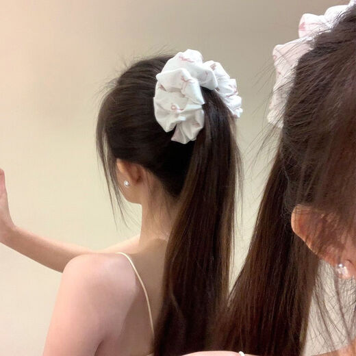 Korean style fabric three-dimensional bow banana clip, feminine ponytail clip on the back of the head, half-tied shark clip headdress, blue bow banana clip