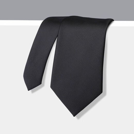 Woodpecker (TUCANO) black tie for men without a hit lazy zipper Korean version narrow and thin fashion formal wear hand-touch 6cm pure black (hot selling) hand-touch