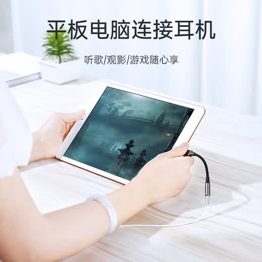 Shanze Headphone Adapter Audio Cable Type-C to 3.5mm Converter DAC Decoder Chip Suitable for iPad Pro Tablet Huawei Apple 17/15/16 Samsung Xiaomi Universal
