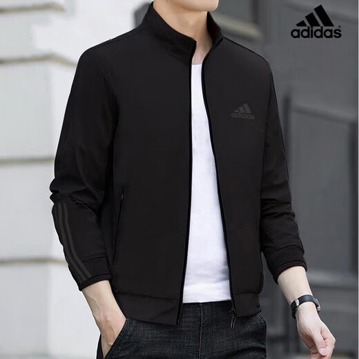 
Adidas official men's sportswear set, new summer three-stripe jacket, comfortable and casual trousers, 2-piece set, H12217+close GK9226 S[165-170cm/110-120Jin[Jin equals 0.5 kg]]