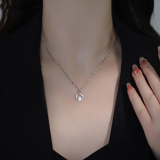 Xinshe sterling silver 999 foot silver Mobius necklace for women 2025 new Chinese Valentine's Day birthday gift for girlfriend Necklace + exquisite gift box