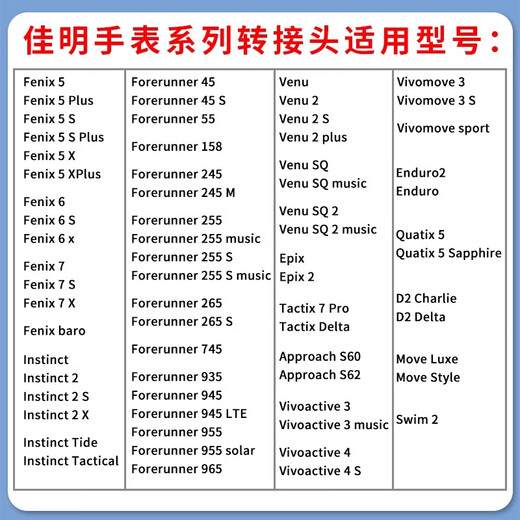 Garmin watch charging port dust plug Garmin Fenix8/7X/6X/5X/Forerunner945/955/965/245M/255M/265 adapter 5 black charging dust plugs
