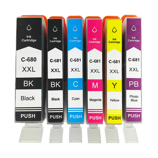 Mengxiang suitable for Canon TS706 6160 8160 9560 8260 TR7560 8660 printer ink cartridge PGI-680/CLI-681 ink cartridge [Five-color set]