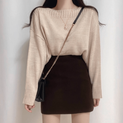 Hui Shihui Autumn Skirt Women's New 2025 Woolen Short Skirt Hip-covering Skirt High Waist A-Line Skirt Half Skirt Suit Skirt Small Woolen Short Skirt Coffee Color Including Lining M Recommended 100-110Jin Jin is equal to 0.5 kg