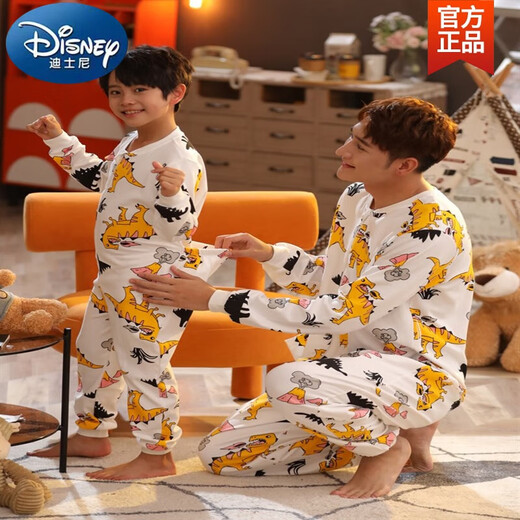 Disney children's anti-kick one-piece pajamas spring and autumn long-sleeved baby cute cartoon super cute boy and girl sleeping bag 6622 kitten blue (zipper style) 120 120cm (4 and a half years old-age-6 years old/111-