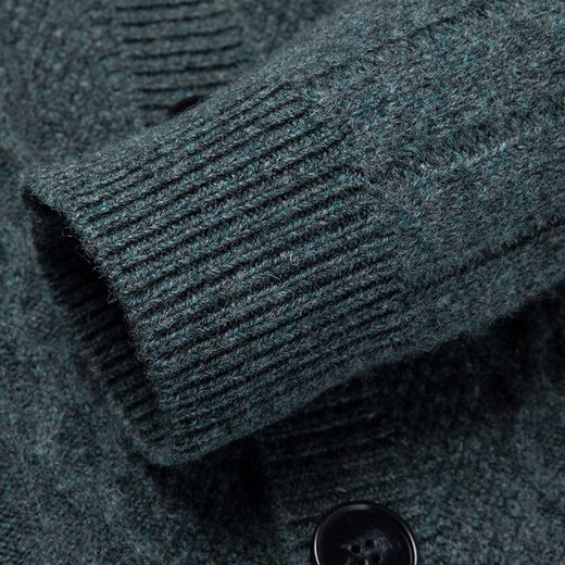 Kangaroo Herrendicke Strickjacke, Herbst- und Winter warmes Revers Reißverschluss, echter Pocket-Strickpullover, mittelgrau 175/xl/115 (empfohlen 140-160jin [Jin ist gleich 0,5 kg])