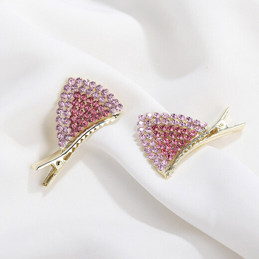 Chimera (CHIMERA) 2 pieces children's hair clips cat ears rhinestone bangs clip duckbill clip headdress birthday gift for girls