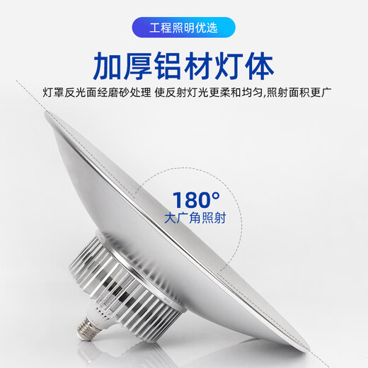 Suoyada LED Industrie- und Bergbaulampe, Fabriklampe, Werkstatt, Lager, helle Fabrik, Industriebeleuchtung, Decke, Kronleuchter, Lampenschirm, E27-Schraubsockel, 100 W