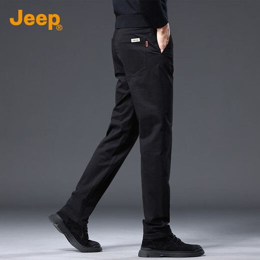JEEP Jeep high-end men's casual pants men's 2026 spring business loose straight pants pure cotton trendy brand long pants men's pants