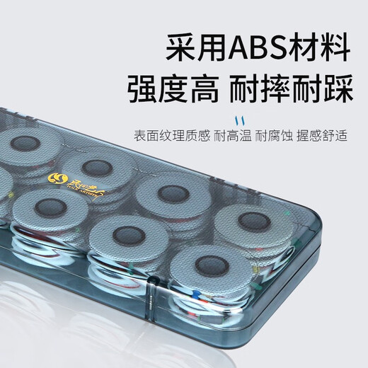 Folk artists Multi-layer transparent main line box line box fishing line set accessories box fishing gear fishing supplies 20-axis ABS box + 20 handmade fine-tied line set