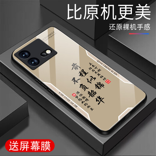 Zhen PEI convient au boîtier de téléphone mobile VivoiQoOneo8 IQOOneo7pro film de téléphone mobile antiflures en verre trempé coquille dure couverte en pleine poussière de la poussière ultra-mince.