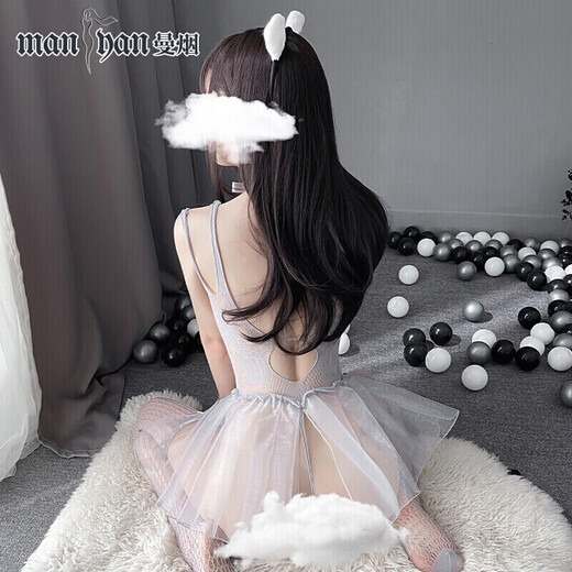 Wen Shiou Sexy Pajamas Femmes Extrêmement séduisantes Black Stockings Sexe Sexe Uniform Suit une pièce Suspende