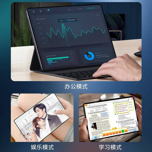 2025 Tablet PC 24+2TB Large Memory Smartphone Eye Protection Screen 5G Full Netcom 14-inch Learning Machine Gentleman Gray Leather Case + Brand New Unopened 16+512GB New Pad Ultimate Edition + Full Netcom