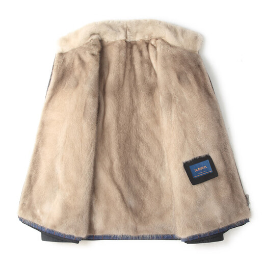
Caeser (KAISER) Park Overcoming Men's Mink Coat Men's Jacket Fur Mink Inner Bottom Grey Mink Fur Integrated Nickel Mink Sleeve Imported Silver Dent Mink Sleeve (Mink Sleeve) L