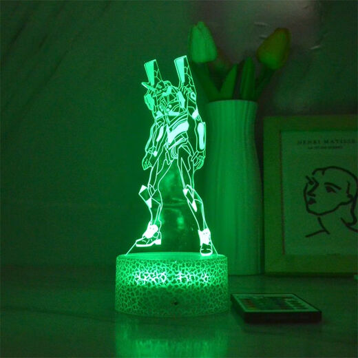 Anime LED Nachtlicht Neon Genesis Evangelion Asuka Lingbo Rei periphere bunte Beleuchtung Atmosphäre Lampe 677 Ling Borei monochromes warmweißes Licht ohne Schalter USB-Buchse