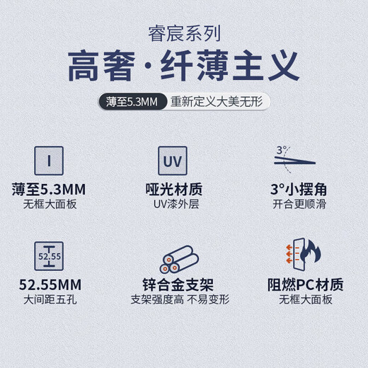 西门子（SIEMENS） 纤薄款开关插座面板 磨砂哑光风睿宸系列白色 五孔10只量贩装 插座