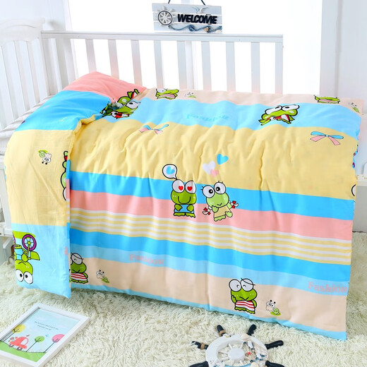 Behe baby quilt autumn and winter quilt pure cotton kindergarten quilt nap for newborn baby removable and washable children's quilt small size 2Jin Jin equals 0.5kg quilt comes with frog quilt cover 100x115cm