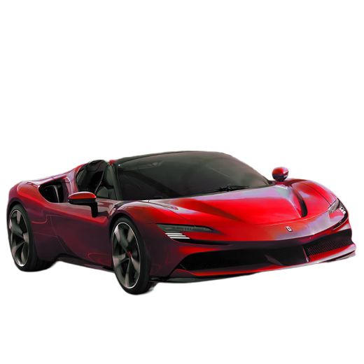 Children's remote control car boy four-wheel drive drift racing electric toy car model rechargeable car drop-resistant cool sports car 29cm retractable convertible Ferrari Chinese red