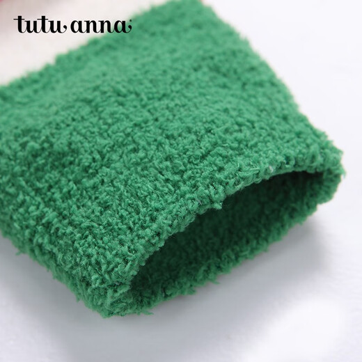 Tutuanna children's furry socks autumn and winter Christmas elk cartoon winter short velvet warm short socks 87558129- 1 pair 18-20cm (suitable for 7-9 years old)